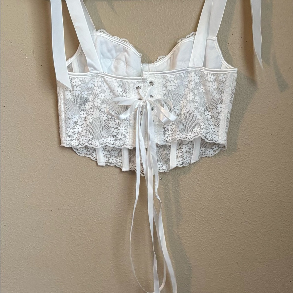 Sweet Victorian Regency Boho Romantic/Coquette/Ren Faire Corset Bustier View 5